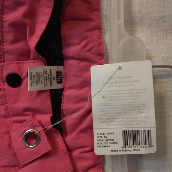 Hudson Baby Snow Pants Fuchsia XL (18 Youth) - Picture 6 of 10